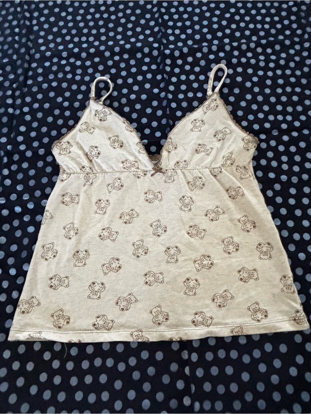 Streetwear Society Cream Teddy Print Camisole